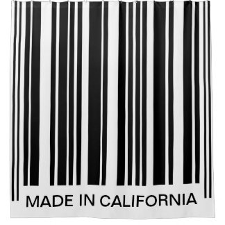Funny Barcode Black and White Stripes Duschvorhang