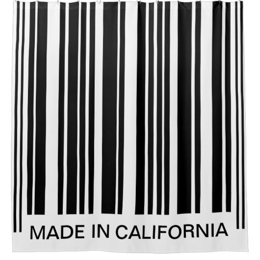 Funny Barcode Black and White Stripes Duschvorhang (Vorderseite)
