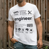 Funny Barcode Modernes Engineeringgeschenk T-Shirt