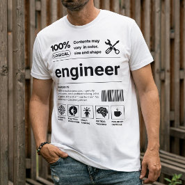 Funny Barcode Modernes Engineeringgeschenk T-Shirt