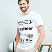 Funny Barcode Modernes Engineeringgeschenk T-Shirt