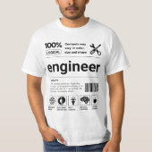Funny Barcode Modernes Engineeringgeschenk T-Shirt (Vorderseite)