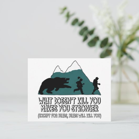 Funny Bären Postkarte (Stehend Vorderseite)