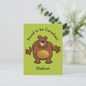 Funny Bären Sondertext & Farbe Postkarte (Stehend Vorderseite)