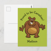 Funny Bären Sondertext & Farbe Postkarte (Vorne/Hinten)