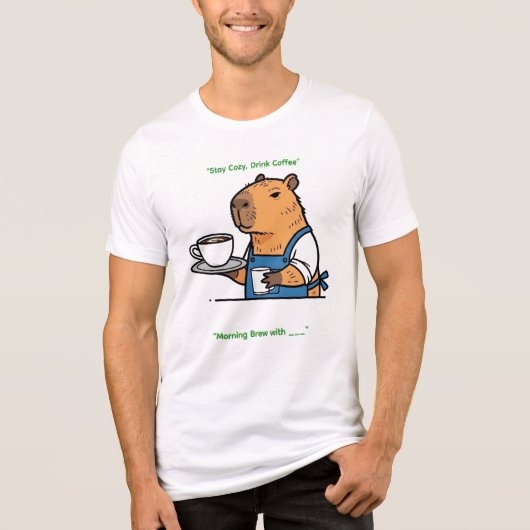  Funny Barista Capybara Shirt (Vorderseite)