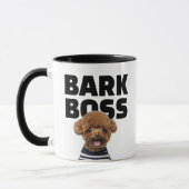 Funny Bark Boss Dog Photo Personalized Tasse (Links)