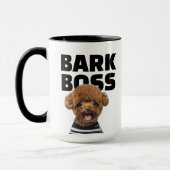 Funny Bark Boss Dog Photo Personalized Tasse (Links)