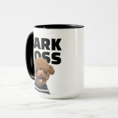 Funny Bark Boss Dog Photo Personalized Tasse (Vorderseite Links)