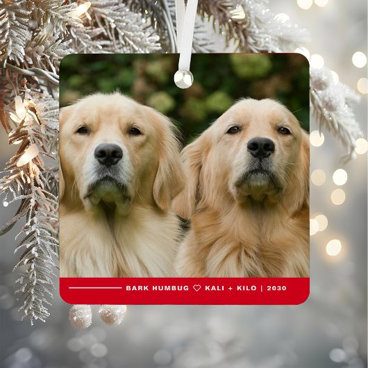 Funny Bark Humbug Dog Foto Weihnachten Personalisi Ornament Aus Metall