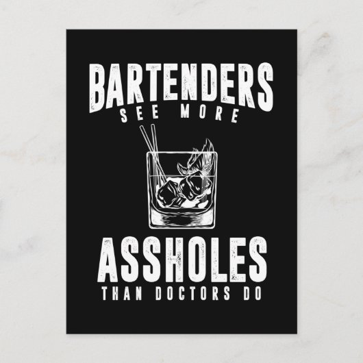 Funny Barkeeper Alcohol Mixer Barkeeper Joke Postkarte (Vorderseite)