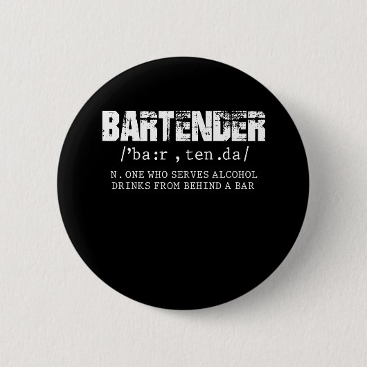 Funny Barkeeper Alcohol Mixer Barkeeper Jokes Button (Vorderseite)