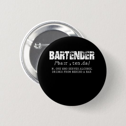 Funny Barkeeper Alcohol Mixer Barkeeper Jokes Button (Vorne & Hinten)