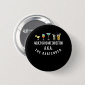 Funny Barkeeper Alcohol Mixer Barkeeper Jokes Button (Vorne & Hinten)