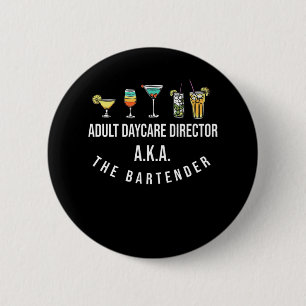 Funny Barkeeper Alcohol Mixer Barkeeper Jokes Button