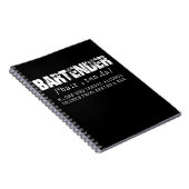 Funny Barkeeper Alcohol Mixer Barkeeper Jokes Notizblock (Rechte Seite)
