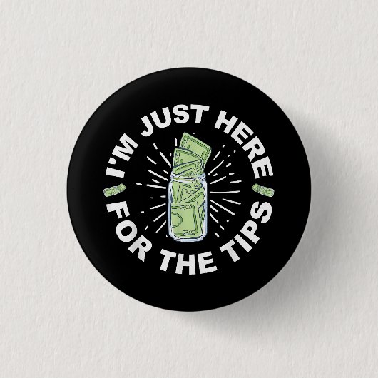 Funny Barkeeper Just Button (Vorderseite)