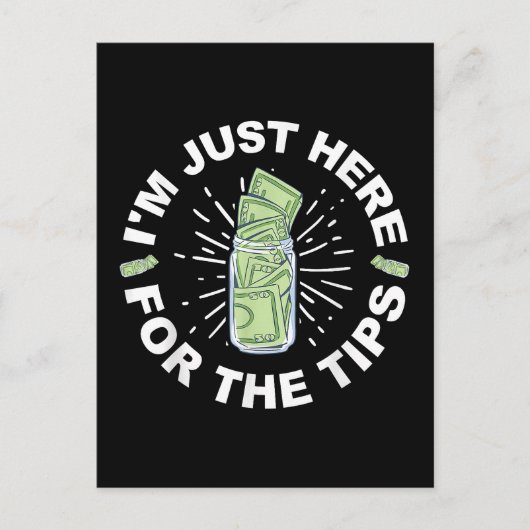 Funny Barkeeper Just Postkarte (Vorderseite)