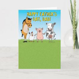 Funny Barn Animals Vatertag Karte