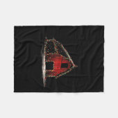 Funny Barn Christmas Graphics Lights Lover Farm Fa Fleecedecke (Vorderseite (Horizontal))