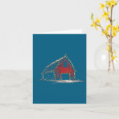Funny Barn Christmas Graphics Lights Lover Farm Fa Karte (Gelbe Blume)