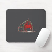 Funny Barn Christmas Graphics Lights Lover Farm Fa Mousepad (Mit Mouse)