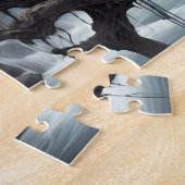 Funny Barn Owl sitzt auf Branch Puzzle (Seite)