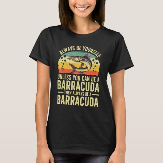 Funny Barracuda Design Männer Frauen Barracuda Fis T-Shirt (Vorderseite)
