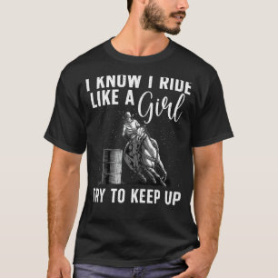 Funny Barrel Racing Kunst, Dichtung und Musik T-Shirt