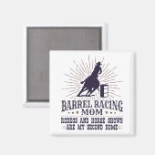 Funny Barrel Racing Mama Rodeos Zweite Zuhause Magnet (Vorderseite/Rückseite)