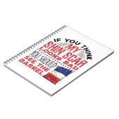 Funny Barrel Racing Shin Scar Rodeo Cowgirl Notizblock (Linke Seite)