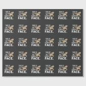 Funny Bartan Dragon Face Animal Spaß Geschenkpapier (Flach)