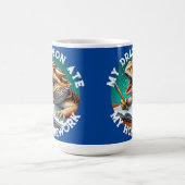 Funny Bartded Dragon Ate Hausaufgaben Kaffeetasse (Mittel)