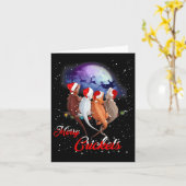 Funny Bartded Dragon Weihnachts-T-Shirt Merry Cric Karte (Gelbe Blume)