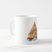 Funny Bartded Dragon Weihnachtsbaum Kaffeetasse (Vorderseite Links)