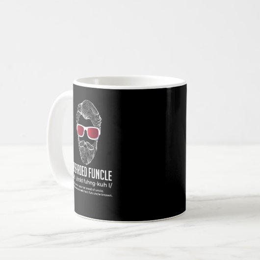 Funny Bartded Funcle Definition Neu Kaffeetasse (Vorderseite Links)