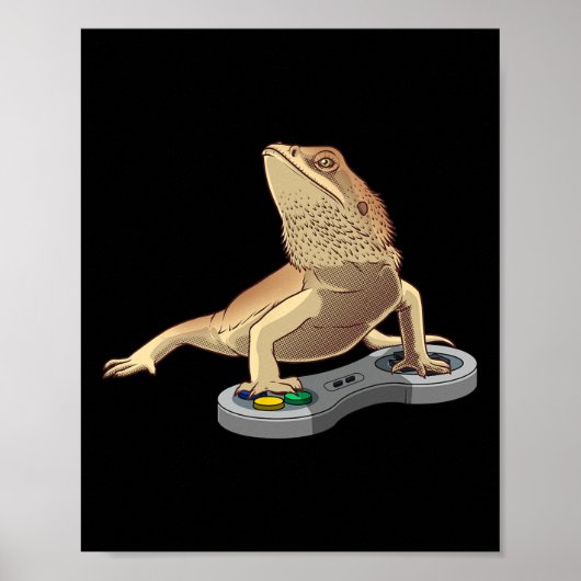 Funny Bartdragon Design for Kids Pet Video Gam Poster (Vorne)