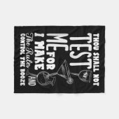 Funny Bartender Thou Shall Not Test Me Quote Fleecedecke (Vorderseite (Horizontal))