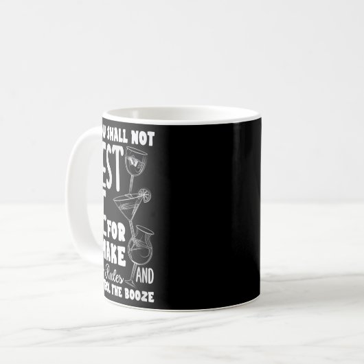 Funny Bartender Thou Shall Not Test Me Quote Kaffeetasse (Vorderseite Links)