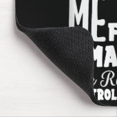 Funny Bartender Thou Shall Not Test Me Quote Mousepad (Ecke)