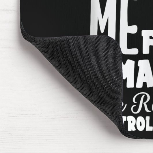 Funny Bartender Thou Shall Not Test Me Quote Mousepad (Ecke)