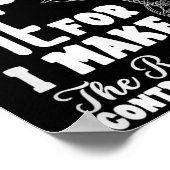 Funny Bartender Thou Shall Not Test Me Quote  Poster (Ecke)