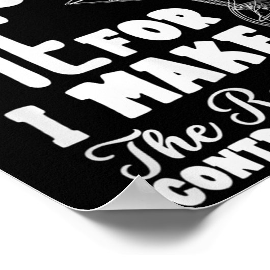 Funny Bartender Thou Shall Not Test Me Quote  Poster (Ecke)