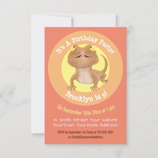 Funny Bartgon Cartoon Einladung (Vorderseite)