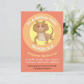 Funny Bartgon Cartoon Einladung (Stehend Vorderseite)