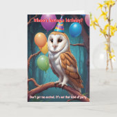 Funny Barwl Birthday Wishings For All Ages #2 Karte (Gelbe Blume)