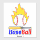 Funny Baseball Ball & Bat, Fan Aufkleber (Blatt)
