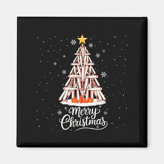 Funny Baseball Bats Christmas Tree Lights Xmas For Magnet (Vorne)