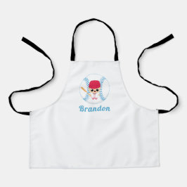 Funny Baseball Boy Player Softball Ball Niedlicher Schürze