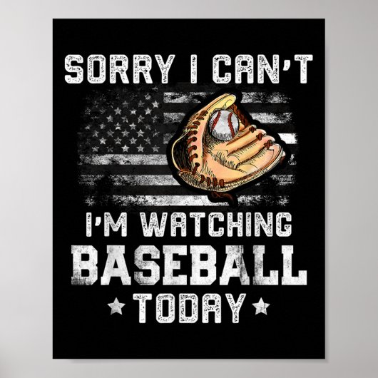 Funny Baseball Boys Sorry, dass ich nicht sehen ka Poster (Vorne)